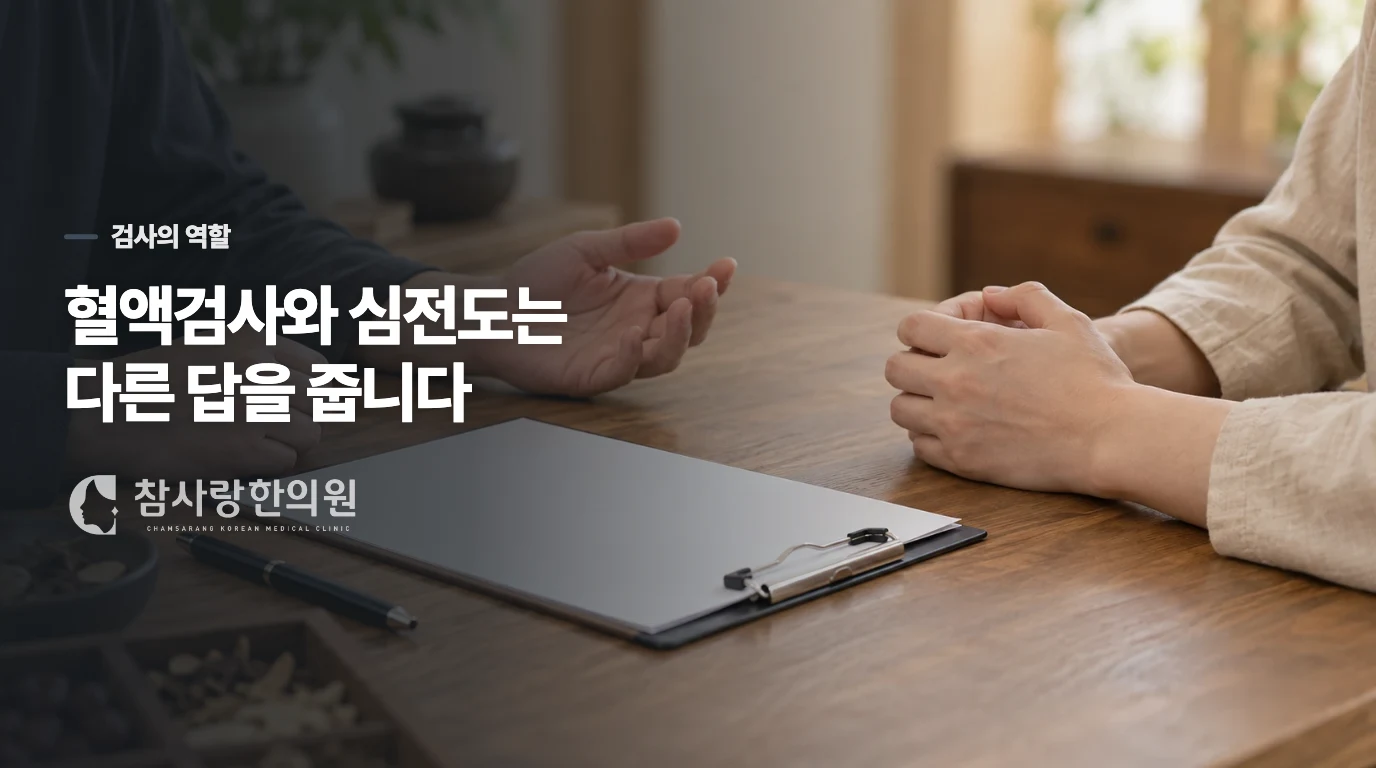 혈액검사는 갑상선 기능을, 심전도는 심장 리듬을 봅니다