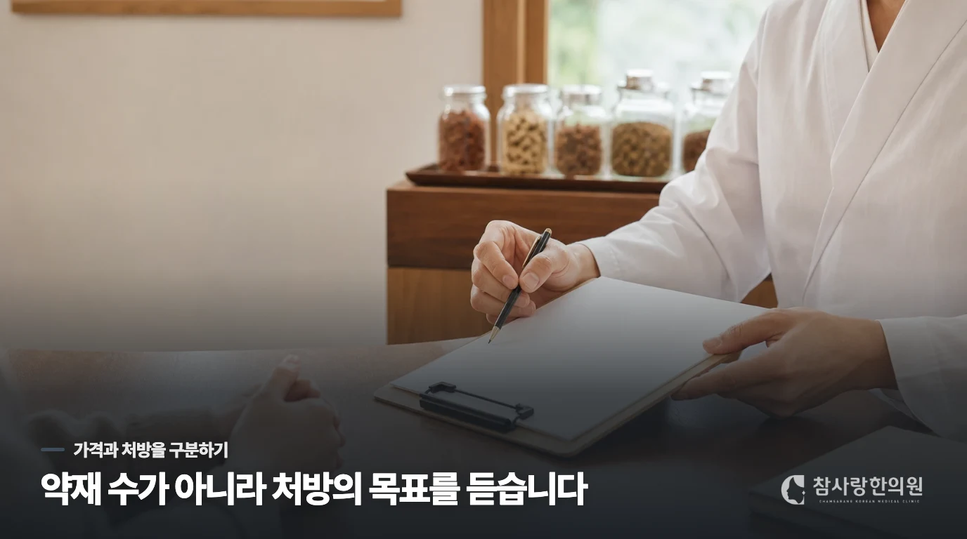 약재가 많거나 비싸 보인다고 더 맞는 처방은 아닙니다