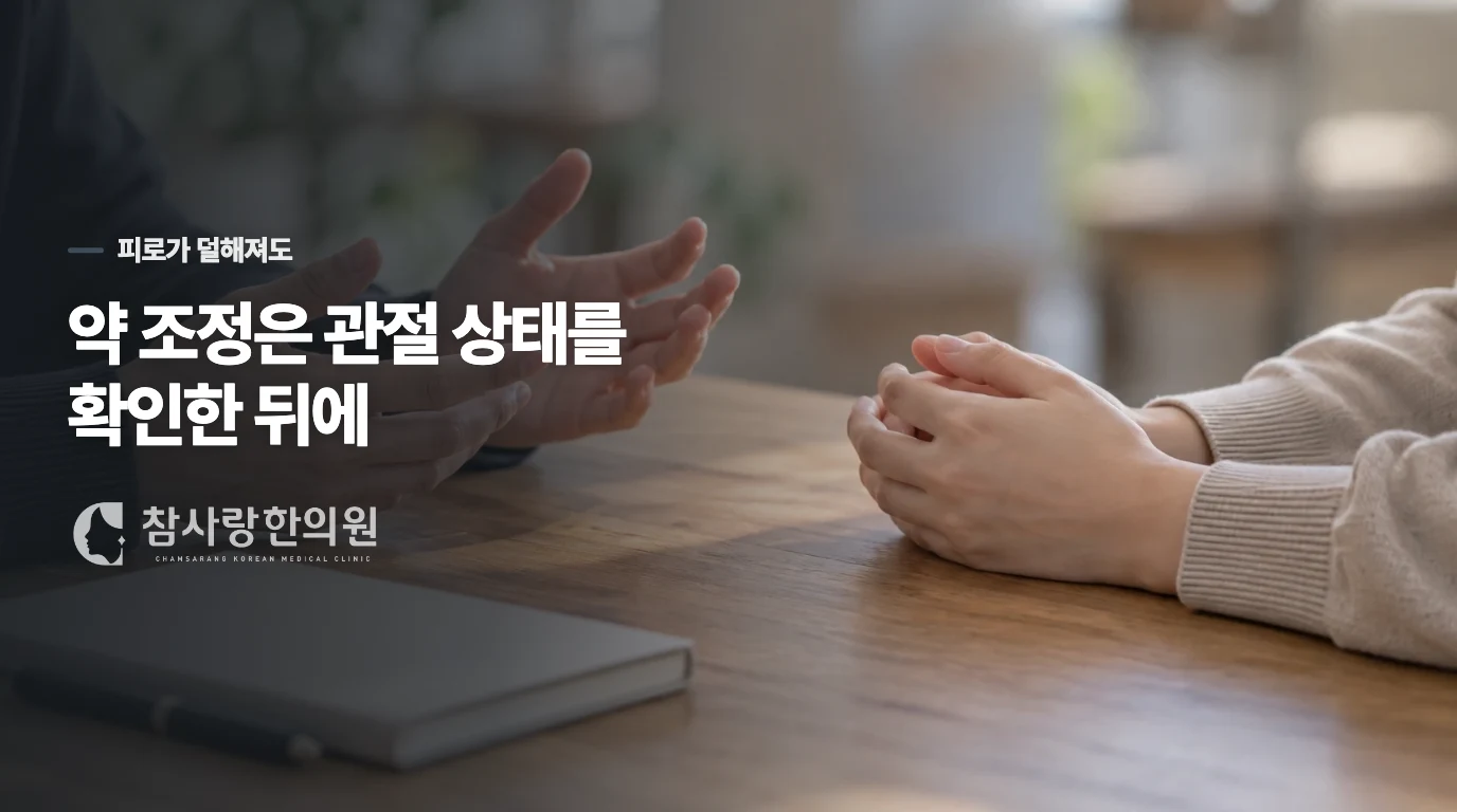 피로만으로 류마티스관절염 약을 줄이지 않는 이유