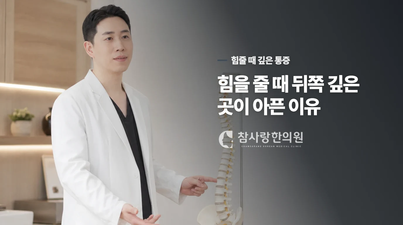 힘을 줄 때 뒤쪽 깊은 곳이 아픈 이유