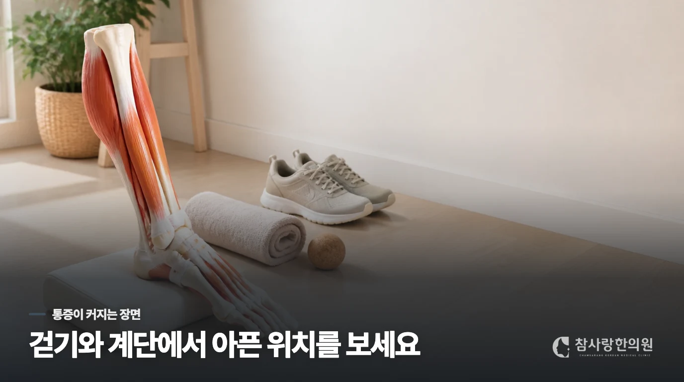 발목통증이 걸을 때 더 아픈 이유는 무엇인가요?