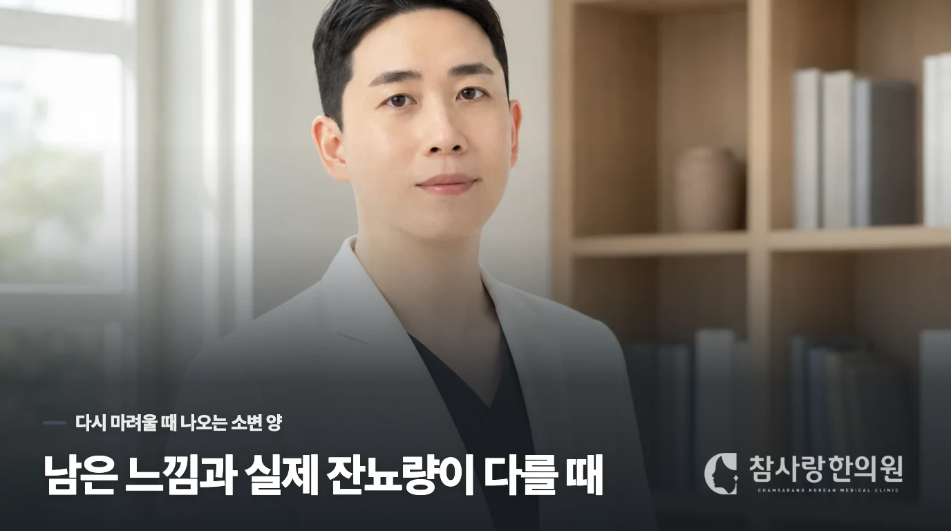 남은 느낌과 실제 잔뇨량이 다를 때