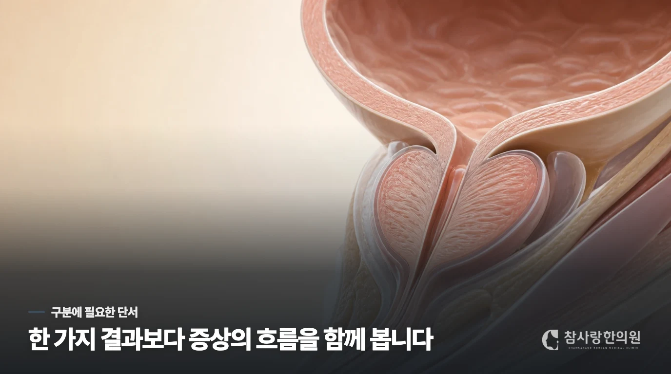진료실에서는 소변과 골반의 불편을 따로 묻습니다