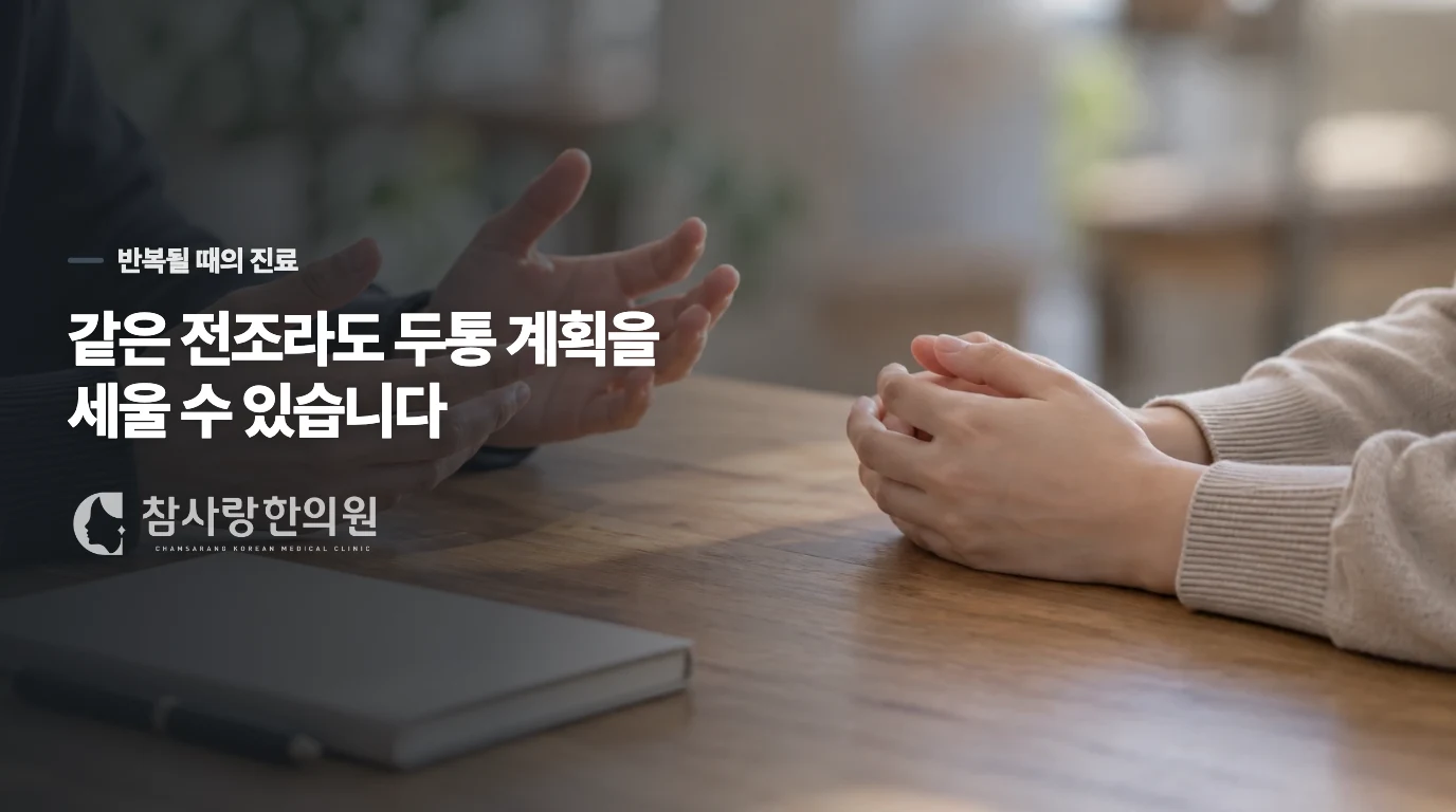 같은 전조가 반복돼도 진료에서는 두통 계획을 세울 수 있습니다