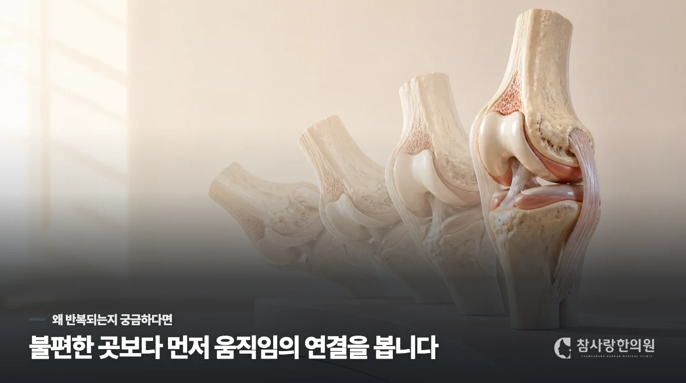비가 오거나 날이 눅눅해지면 무릎이 묵직하게 쑤시는데 왜 그럴까요?
