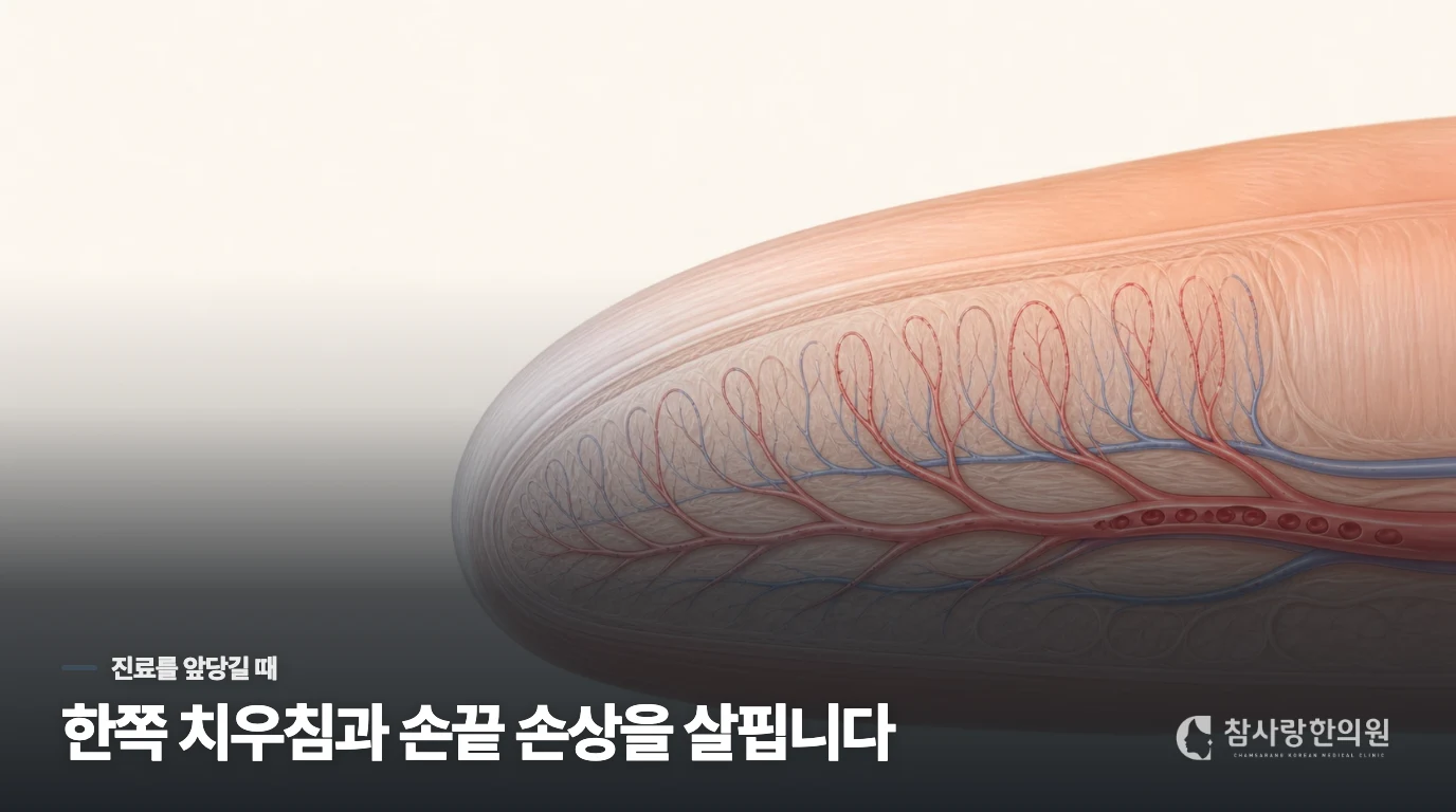 한쪽 손만 반복되거나 상처가 생기면 진료를 서두릅니다
