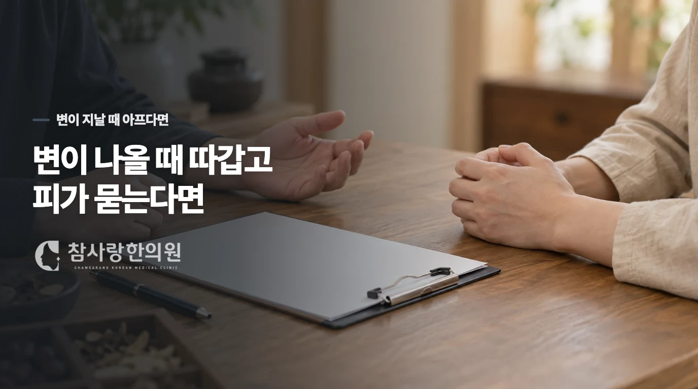 변이 나올 때 따갑고 피가 묻는다면